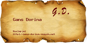 Gans Dorina névjegykártya